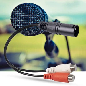 Audio Adapter Cable Wide Applicable Audio Transfer 3pin Xlr to 2 Rca Audio - Afbeelding 1 van 9