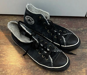 dunkelblaue gefütterte Winter Converse All Star Chucks - Gr. 43 - Bild 1 von 5