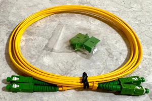 Qty-7 2M/6.56ft Single Mode Fiber Patch Cable - 2M SC/APC - SC/APC Duplex #73 - Picture 1 of 2