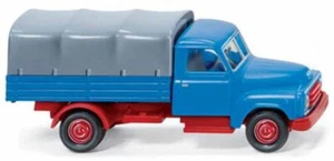 034501 Wiking 1:87 Hanomag diésel L28 plataforma camión azul - Imagen 1 de 1