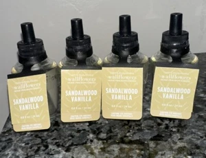 Bath & Body Works SANDALWOOD VANILLA WALLFLOWER REFILLS X 4 - All 4 NEW/SEALED - Picture 1 of 1