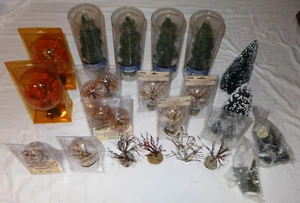 Lot: Lemax Trees-12in Hemlock, 6in Magnolia, 4in Orange Blossom, 10in Maple, +++ - Picture 1 of 5