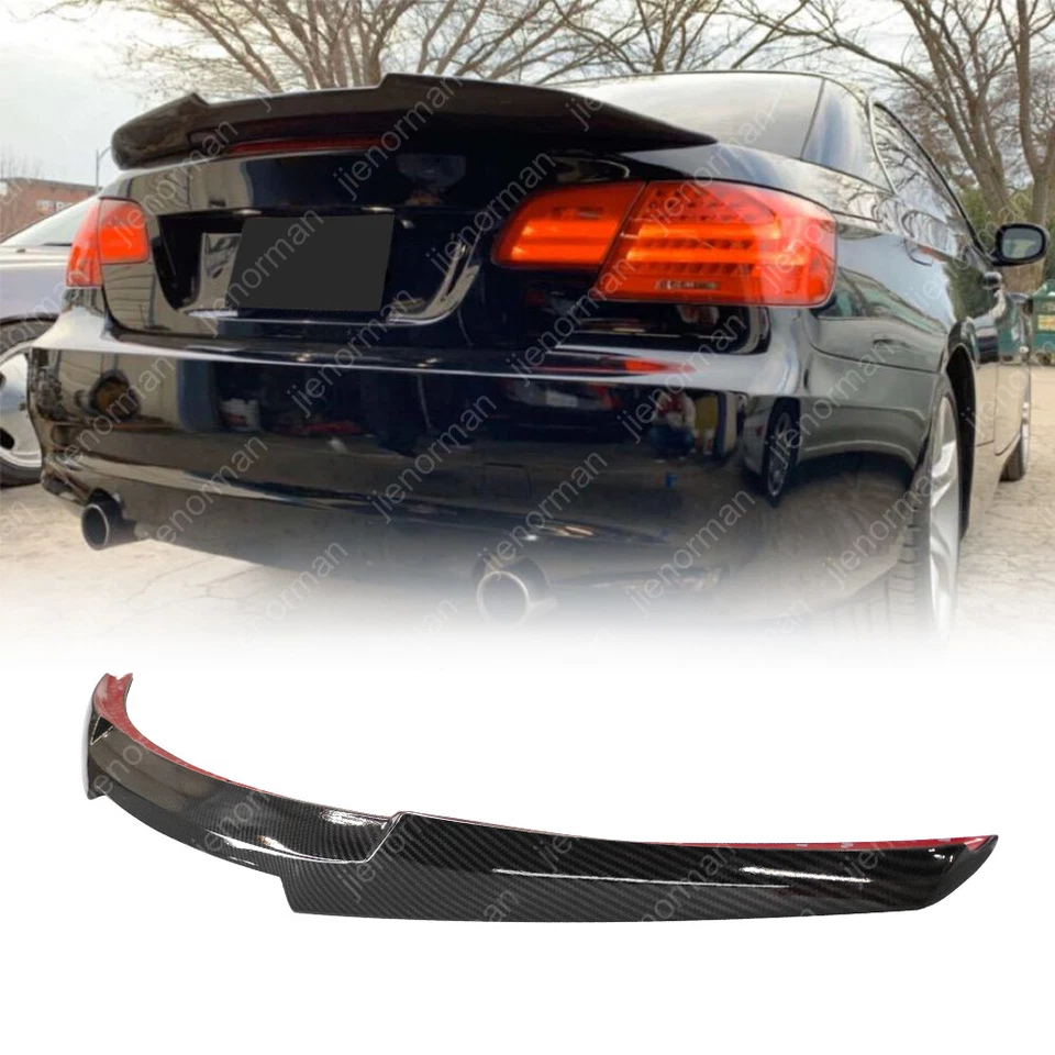 Coupe E92 Rear Trunk Spoiler Carbon Fiber Look M4 Style for 07-13 BMW 328i 335i Foto 1 de 4