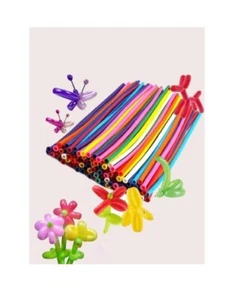 300PCS Magic Colorful Long Stripe Latex Sculpture Twisting Animal Balloons - Picture 1 of 7