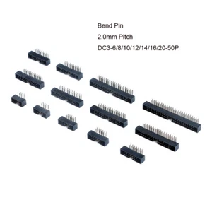 1-10Pcs Bend Pin 2.0mm Pitch 6 ~ 50Pin Socket IDC Connector DC3 IDC Box Headers - Picture 1 of 4
