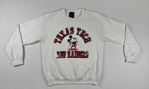 Disney Texas Tech Red Raiders Mickey Mouse Crewneck Sweater White Size M - Bild 1 von 9