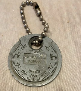 Vintage Craftsman 940820 Spark Plug Gap Gauge Tool Keychain - Picture 1 of 3