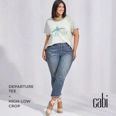 Camiseta CABI Departure en Sky High (verde claro) talla S #6124 nueva sin etiquetas Foto 1 de 4