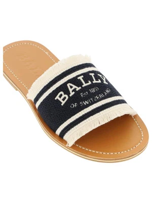 Bally Bianka 6302817 Women's Black & Bone Flat Sandals MSRP $420 - image 1 of 4