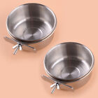 Stainless steel bowl with hanging frame or screw-on - food bowl lining water bowl.