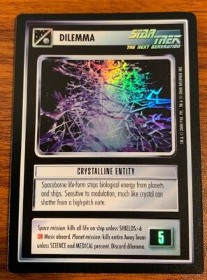 2000 Decipher Star Trek Reflections Crystalline Entity Used Free Shipping - Image 1 of 2