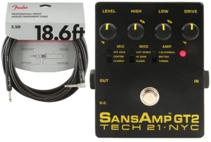 Tech 21 NYC Sansamp GT2 Preamp Stomp Box Record Direct Analog Pedal (FENDER 18') - Picture 1 of 1