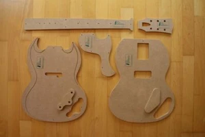 '63 Junior SG Schablonen für Gitarrenbau Templates f. Fender Gibson Reparatur - Bild 1 von 2