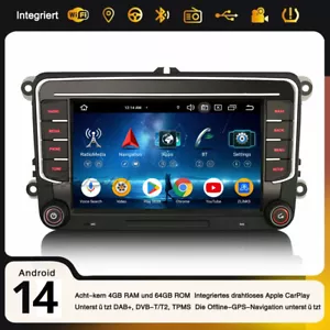 Android 14 DAB+ Autoradio Navi Für VW Amarok Caddy T6 Crafter Polo 6R Skoda Yeti - Bild 1 von 24