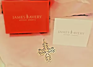 James Avery Openwork Cross Pendant Sterling Silver Retired Beautiful - USED - Picture 1 of 4