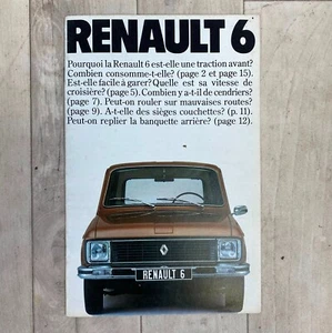 Vintage RENAULT 6 Brochure French Sales Catalogue Book Pamphlet 1970s 1980s - Picture 1 of 11