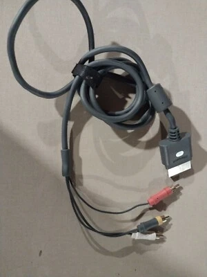 GENUINE OEM Microsoft X821376-002 Xbox 360 Composite A/V Game Cable Adapter RCA - Image 1 of 4