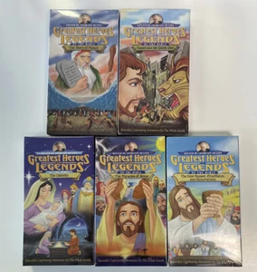 Greatest Heroes and Legends of the Bible VHS Charlton Heston 5 NEW Sealed - Picture 1 of 2