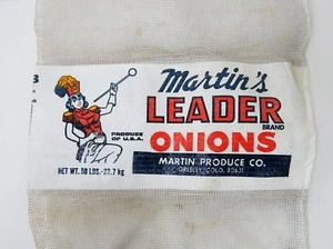 Vintage Martin's Leader Onion's 50lb Sack/Bag Made in USA - Picture 1 of 5