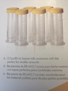 Medela Breast Milk Storage Bottles, 2.7 Ounce 6 Count Milk Storage Bags Included - Picture 1 of 1