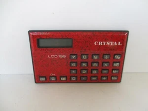 RARA CALCOLATRICE A DISPLAY LCD 199 CRYSTAL ANNI '80 - Picture 1 of 3