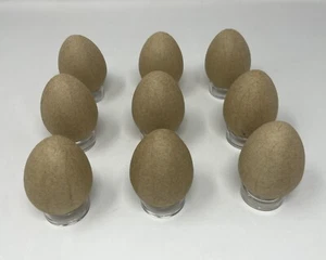 Eggs Paper Mâché 2.5-inch 9-Count DIY Crafts Easter Spring Primitive Farmhouse - Picture 1 of 4