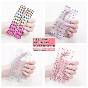 DIY Full Size Nail Stickers Nail Wraps Polish Manicure Waterproof Nail Art Film - Picture 1 of 9