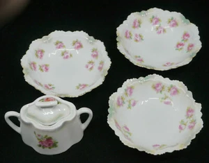 LOTE ANTIGUO DE MZ AUSTRIA, BAVIERA PORCELANA LUSTER WARE CHINA, AZÚCAR, BAYAS CUENCOS - Imagen 1 de 6