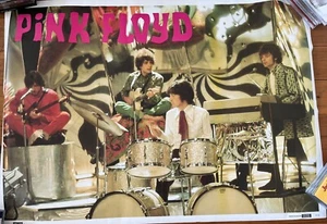 Original Vintage Pink Floyd Concert Poster Pink Writing Logo Rare Vintage - Bild 1 von 6
