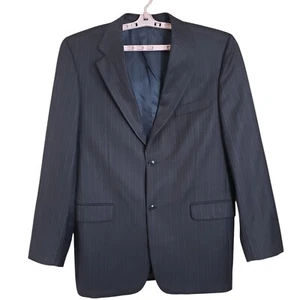 Donald Trump Signature Collection Suit Jacket Mens 44L Navy Blue Wool Blazer - Picture 1 of 19