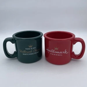 “This is My Hallmark Channel Watching Mug” 2023 Red Green Christmas Cups Set - Picture 1 of 8