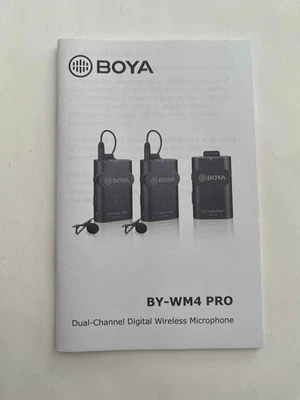 BOYA 双声道数字无线麦克风手册 (BY-WM4 PRO) 仅菜单 pb — 第 1/3 张图片