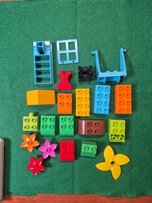 Lego Duplo Multi Color Bricks Building Blocks Assorted  Lot of 21 Replacement  - Image 1 of 4
