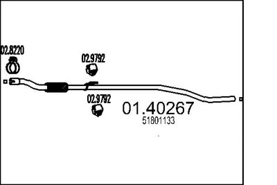 MTS 01.40267 Exhaust Pipe for FIAT,OPEL - Bild 1 von 3