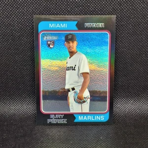 2023 Topps Heritage High - Eury Perez #545 Chrome Black Refractor /74 (RC) - Bild 1 von 2