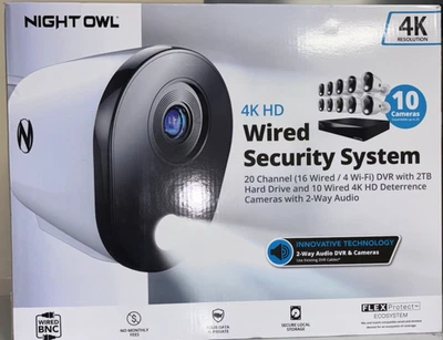 Sistema de cámara Night Owl 20 canales DVR 2 TB HD 10 con cable 4K HD CL-FT8D2-1610L Foto 1 de 4