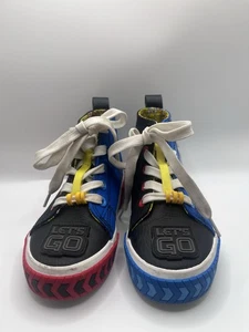 Sonic The Hedgehog Blue High Top Lace-up Ground Up Sneakers Shoes Youth Size 11 - Picture 1 of 7