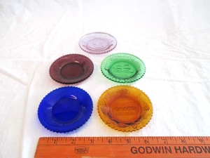Vintage Pairpoint Glas Tasse Teller Set 5 verschiedene Themen. 3,5" Sammler - Bild 1 von 15