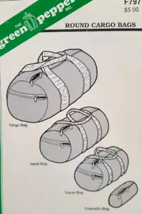 Uncut Green Pepper F797 Schnittmuster Seesack Hand Cargo Reise Kosmetik runde Taschen - Bild 1 von 3