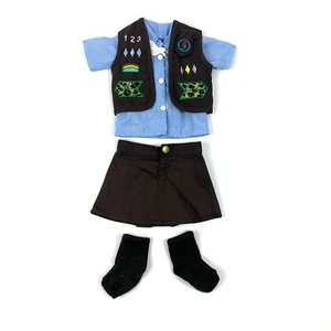 Emily Rose 18" Doll Girl Scout Brownie Outfit Vest Skirt Shirt Socks - Picture 1 of 12