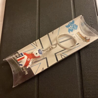 Wenlock Union Flag Olympics 1.5" Mascot 2012 Metal Key Ring - Image 1 of 3