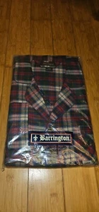 Vintage Barrington 100% Cotton Flannel Plaid Pajamas Size Men's L Large NOS - Picture 1 of 3