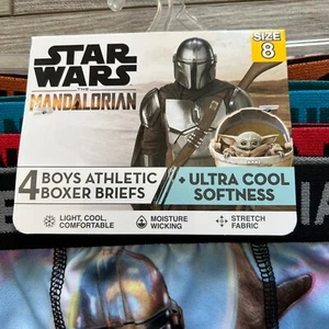 Star Wars Mandalorian Boy's 4-Pack Licensed Athletic Boxer Brief Set - Picture 1 of 7