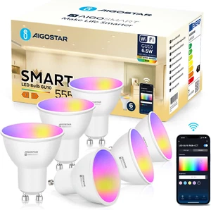 Lampadine LED Alexa GU10 SL2 Lampadina WIFI Smart 6.5W 555LM , Dimmerabile RGB & - Foto 1 di 12