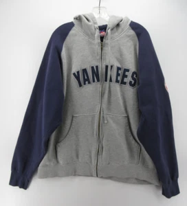 VINTAGE New York Yankees Sweatshirt Men XXL Gray Majestic Genuine Merchandise - Picture 1 of 14