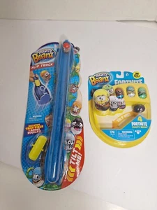 Mighty Beanz Flip Track Toy Playset Trick Piece Games Booklet Flea W/ Fortnite - Picture 1 of 2