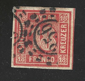 SELLO BAVIERA #14 -- NÚMERO 18kr -- 1862 -- usado - Imagen 1 de 2
