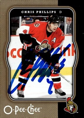 Chris Phillips - Signed 2007-08 O-Pee-Chee Card #348 - Image 1 of 2