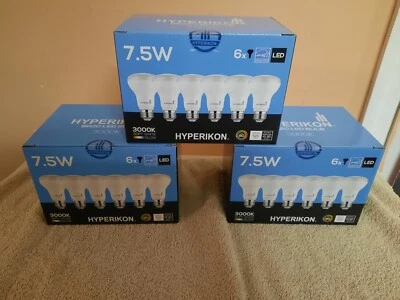  Hyperikon BR20-8D30 LED Bulb Dimmable 7.5W Flood Light E26 3000K  Box of 6 - Image 1 of 4