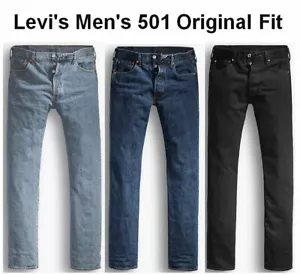 Levi's Men's 501 Original Fit Jean 100% Cotton Button Fly - Picture 1 of 11